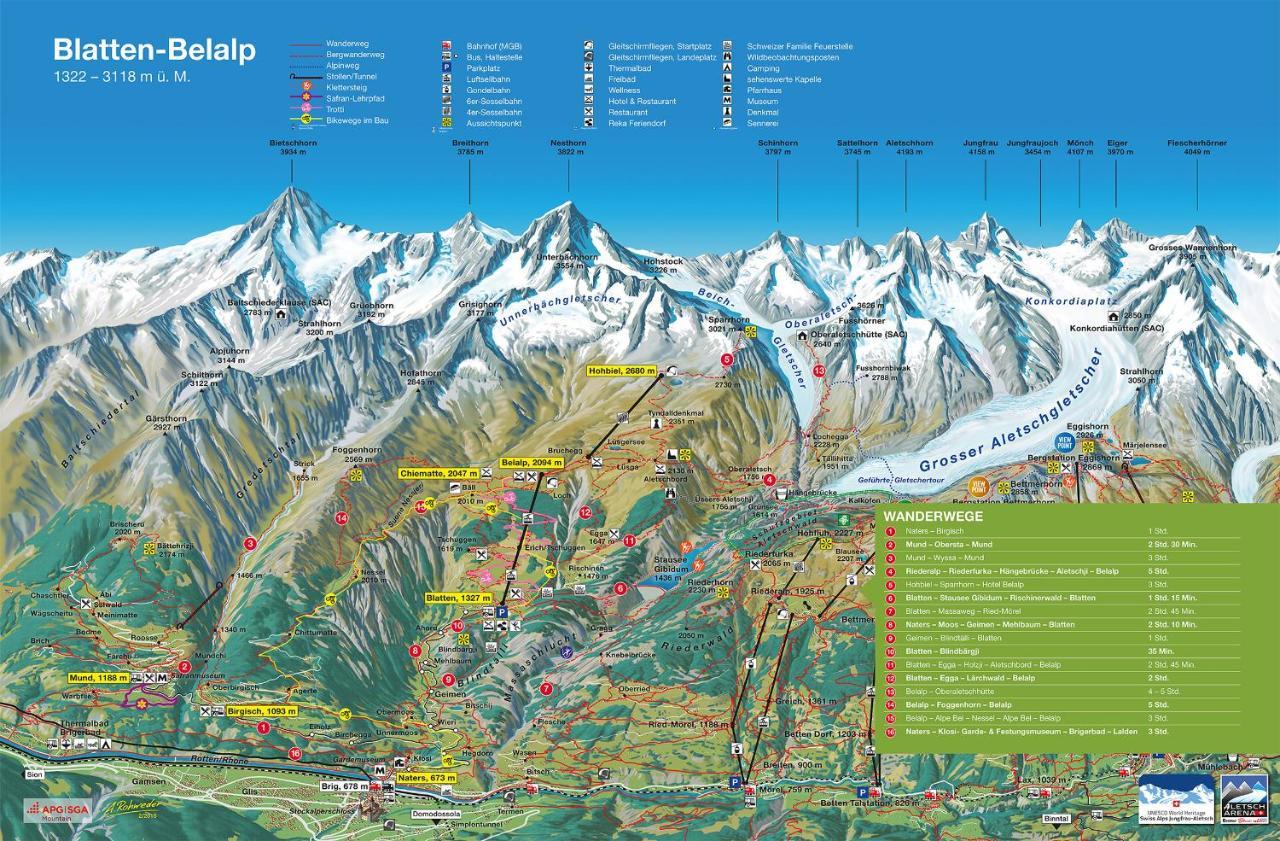 Panorama Apartman Blatten bei Naters Kültér fotó